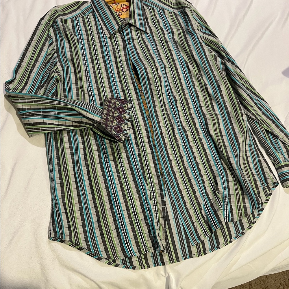 Robert Graham Multicolor Striped Button Down Shirt